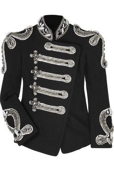 Balmain jacket; Balmain jacket courtesy of netaporter.com