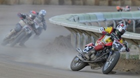 Joe Kopp on the Ducati Hypermotard. (Photo via Gizmag.)