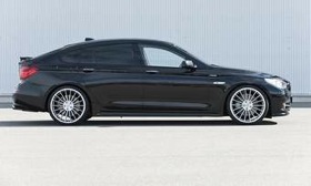 Hamann's enhancements give the BMW 5-series GT more power and a sinister appearance. (Photo courtesy of Hamann.)