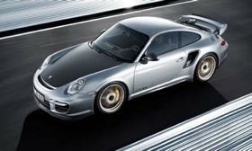 The twin-turbo six-cylinder engine in the Porsche 911 GT2 RS cranks out 620 hp.