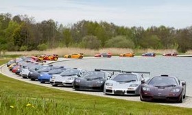 Twenty-one McLaren F1 cars were brought together at the McLaren tech center to celebrate the 20th anniversary of the start of the project. (Image courtesy of AutoWeek.)