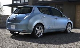 More than 130,000 people have expressed interest in the Nissan Leaf electric car. (Photo from AutoWeek.)