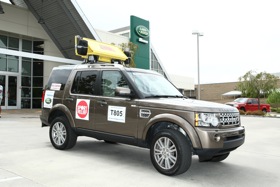 The Land Rover LR4 is the lead support vehicle for Steve Redgrave's team in the Race Across America. (Photo courtesy of Land Rover.)