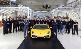 Lamborghini set a new production record with its 10,000th Gallardo. (Photo from AutoWeek.)
