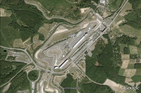 An aerial view of Germany's famed Nurburgring. (Photo via Google.)