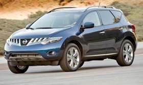 The convertible version of the Nissan Murano will have only two doors, compared with the four-door hardtop version, shown. Dealers expect the convertible version to arrive next year. (Photo courtesy of Nissan.)