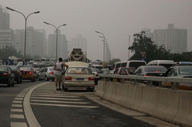 The nine-day-long (and counting) Beijing traffic jam. (Photo from popsci.com.)