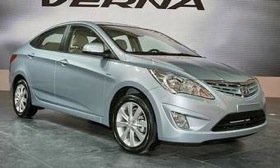 The redesigned Hyundai Accent, which arrives next spring, will have styling similar to that of the Verna, shown, which is sold in South Korea. (Photo courtesy of Hyundai.)