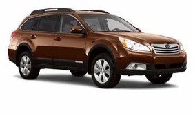 Until new models arrive for the 2012 model year, the year-old Outback, shown, and the Legacy are the newest vehicles in Subaru's U.S. lineup. (Photo by AutoWeek.)