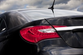 One of the first teased images of the Chrysler 200. (Image courtesy of Chrysler.)