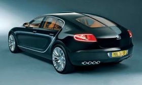 The $1.5 million 16C Galibier is made of carbon fiber and aluminum. (Photo courtesy of Bugatti.)