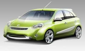 Smart USA's sketch of a Nissan-built small car that it plans to start selling in late 2011. (Image courtesy of AutoWeek.)