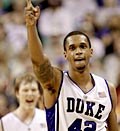 Duke's Lance Thomas celebrates (© Gerry Broome/AP)
