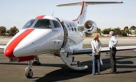 JetSuite's Phenom 100 jet will carry potential buyers to three Las Vegas foreclosures April 17. (Courtesy of JetSuite)