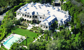 This 48,000-square-foot mansion in the Bel-Air neighborhood of Los Angeles could be the year's most expensive residential sale at $50 million. (© Louis Bruhnke courtesy of Wall Street Journal)