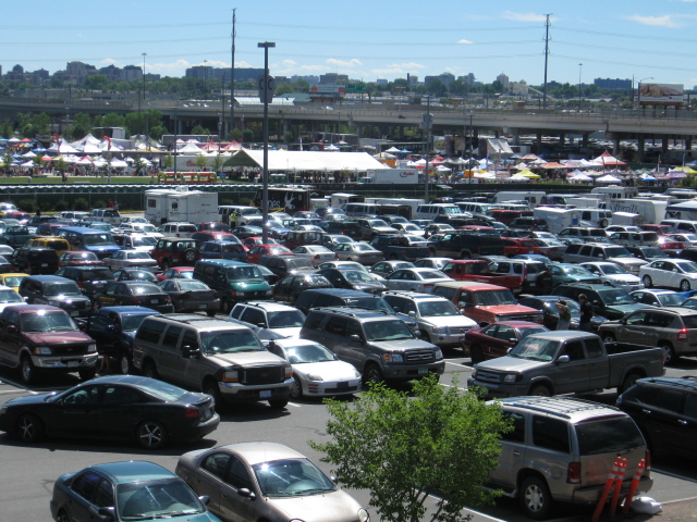 Invesco Field on the day of the Warped Tour, 2010