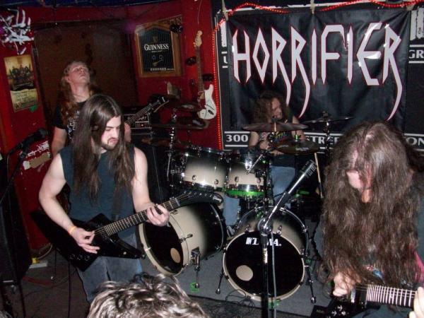 Horrifier at a basement gig in Trenton, NJ