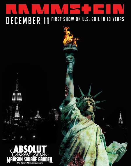 Rammstein NYC show poster
