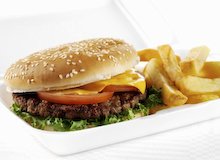 Burger and fries (c) Foodcollection RF/Getty Images