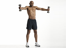 (c) Dumbbell shoulder raise and shrug (c) Men's Health